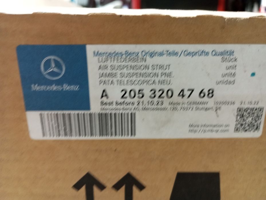 Suspensões pneumáticas Mercedes W .205.320.47.68 e W .205.320.48.68.