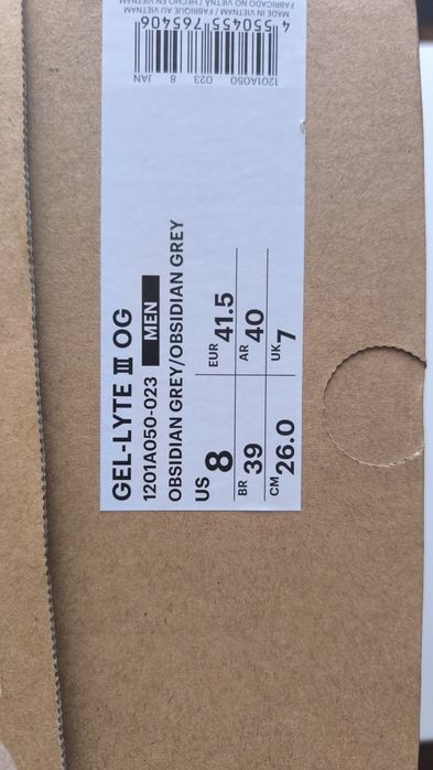 Кроссовки Asics Gel-Lyte III OG  Оригинал , размер - 41.5