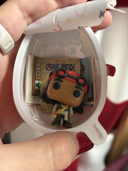 3szt Wopol Usopp Human fruit One Piece figurki Funko z Kinder Joy