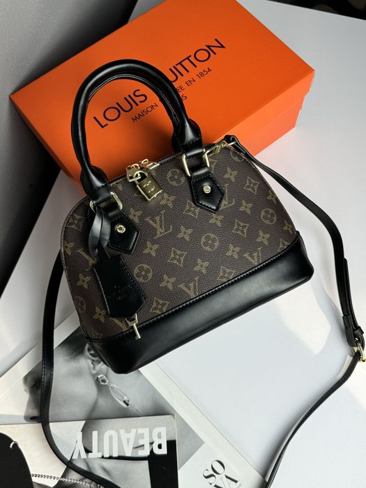 Жіноча сумка louis vuitton alma женская сумка кросбоди клатч луи альма коричневая сумочка