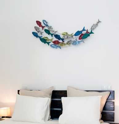 Vende-se Tapete Moderno e Esculturas de Parede Peixes e Barco