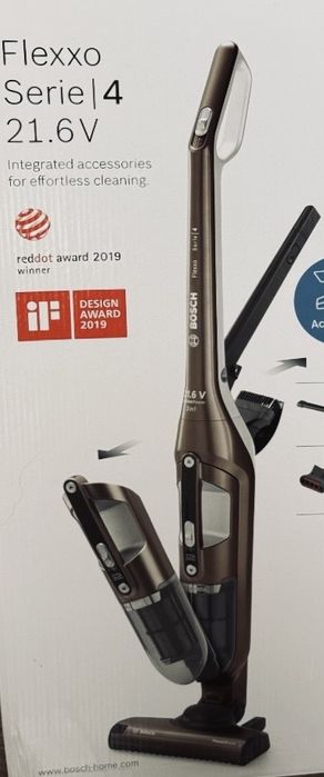 Odkurzacz Pionowy Bezprzewodowy Bosch Flexxo Serie 4, Akumulator; 2w1