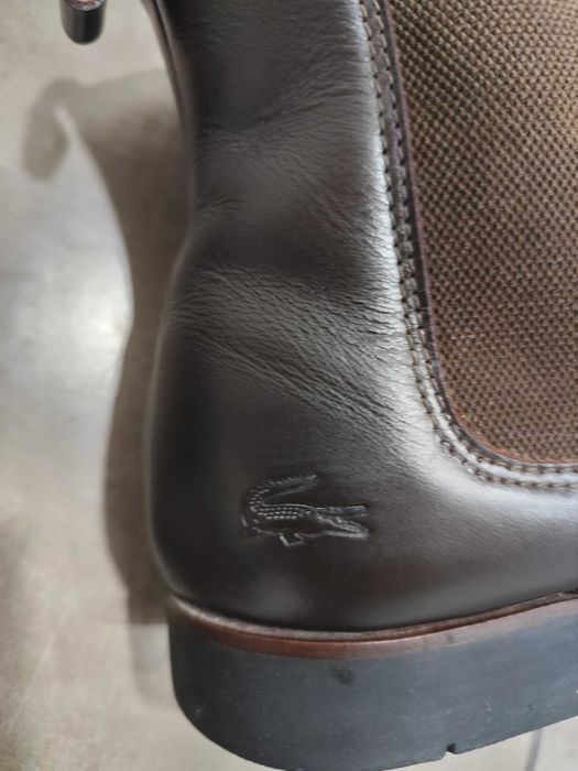 Botas Lacoste em pele castanha