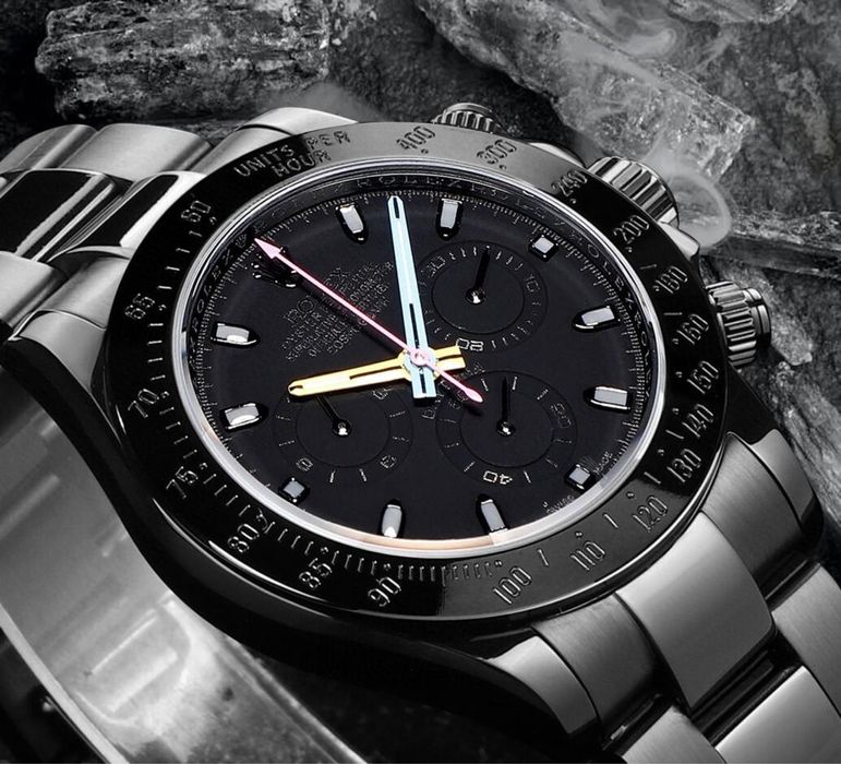 nowy elegancki zegarek analogowo cyfrowy