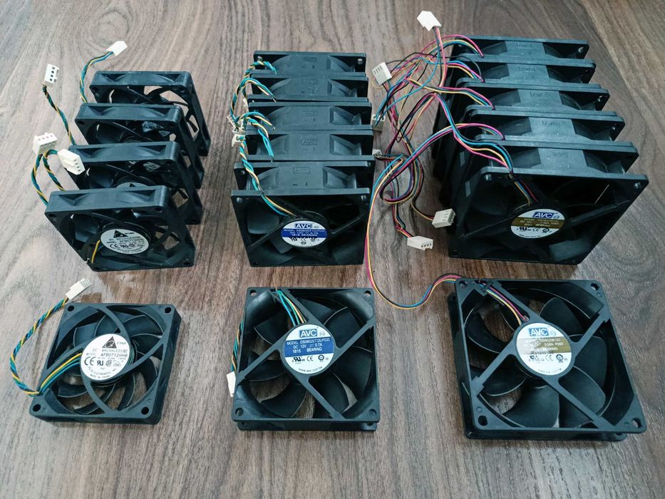 Вентилятор 12В 0.1-4А 80 90 120, кулер Sunon, Deltа, AVC, Foxconn