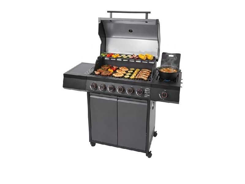 Grill gazowy LEHMANN Houston 6+1 – 21 kW | Żeliwny ruszt | Pokrowiec GRATIS – Letnia promocja