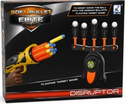 Ігровий бластер з мішенню Soft Bullet Disruptor з літаючими кульками та пінними патронами
