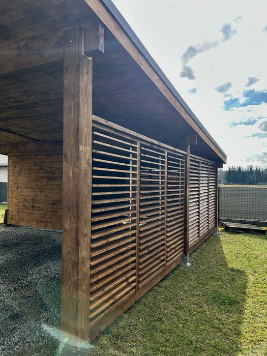 Wiata garażowa, zadaszenie tarasu, tarasy