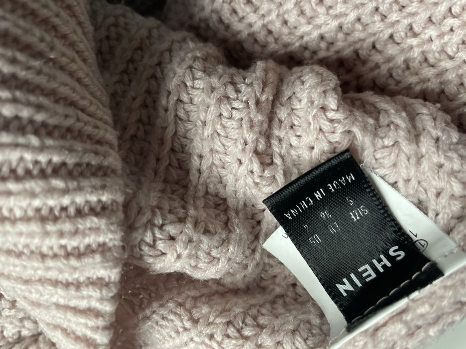 Sweterek krótki, pudrowy róż