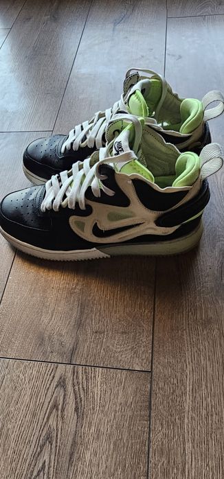 Nike Air force 1 mid react black ghost green