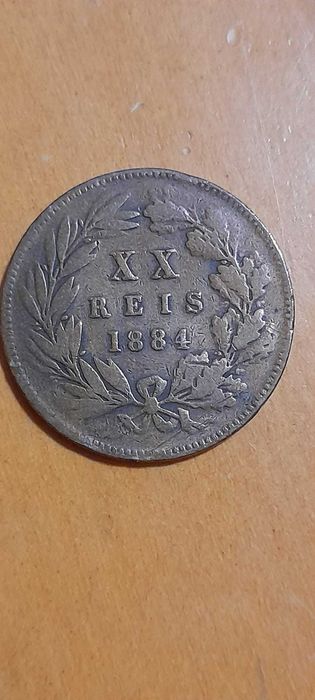 moeda de XX Réis de 1884