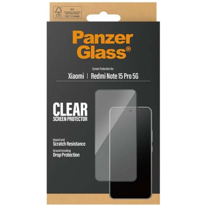 Szkło hartowane PanzerGlass Ultra-Wide   Fit do Xiaomi Redmi Note 15 Pro 5G