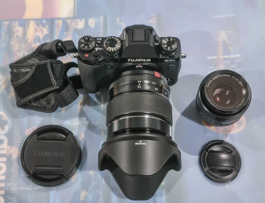 Câmara Fujifilm X-T1 + XF 16-55mm F2.8 + XF 35mm F1.4 R