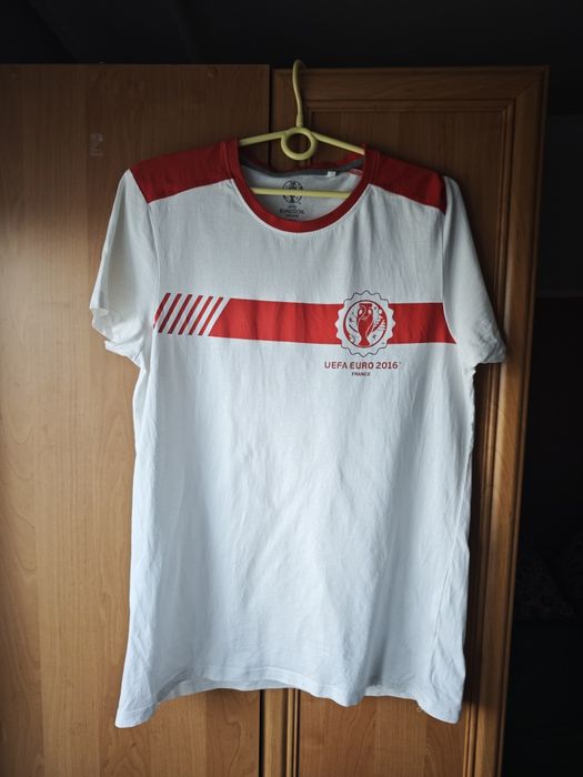 Koszulka męska  UEFA Euro 2016 biało-czerwona rozmiar M