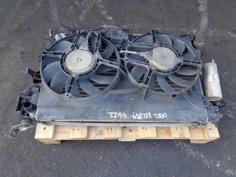 Chłodnica wody klimy wentylatory Opel vectra c 2.0 T Komplet 24410989