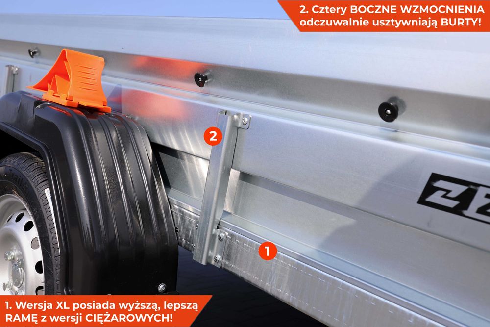 Przyczepa towarowa 265SU XL przyczepka zasław XL 265 x 147 QUADA quady