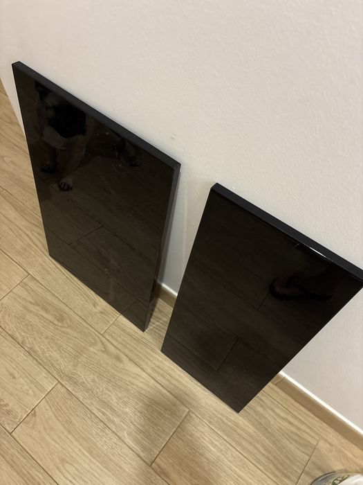 Porta e gavetas móvel tv besta do ikea - preto brilhante
