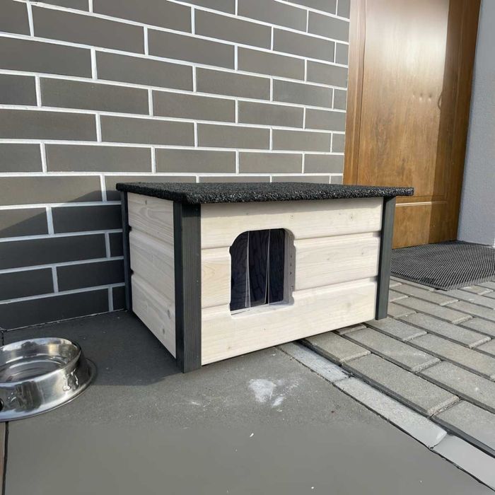 BUDA dla małego psa lub kota OCIEPLANA wysyłka w CAŁOŚCI kolor BIAŁY