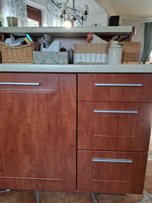 Meble kuchenne używane - duży zestaw z płytą gazową