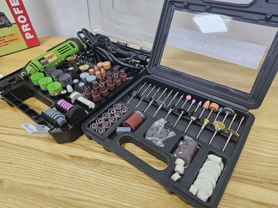 290шт Насадок +Гравер ProCraft +Гибкий вал В Кейсах Гарантия 36мес