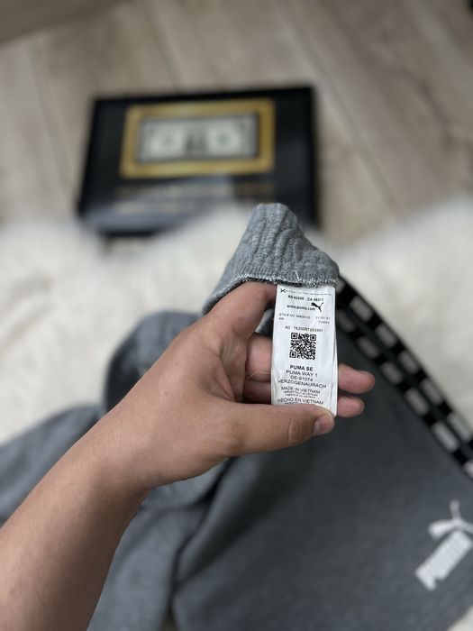 Shorts PUMA Essentials Tape Grey Оригинал | Мужские Шорты с лампасами L
