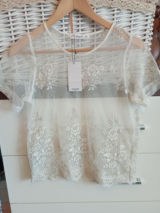 Bluzka Mango siateczka