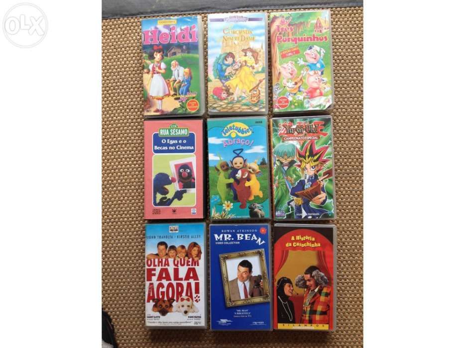 39 Cassetes / K7 video vhs para crianças e jovens