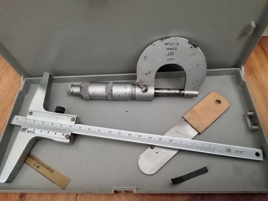 Штангенглубиномер ШГ 0-160мм  0,05мм СССР  микрометр 0,01мм 0-25мм