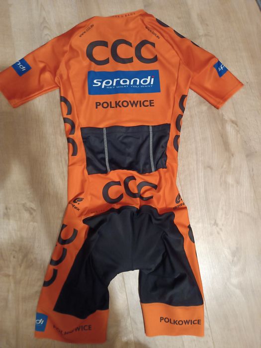 Kombinezon komplet kolarski męski r. S, strój jednoczęściowy,CCC dmtex