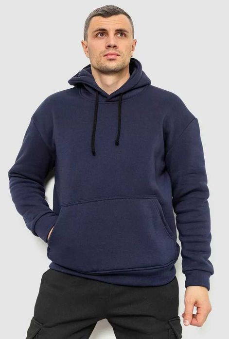 Худи мужской на флисе однотонный разных цветов