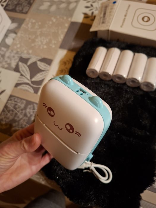 Drukarka termiczna plus 5 rolek Nowa