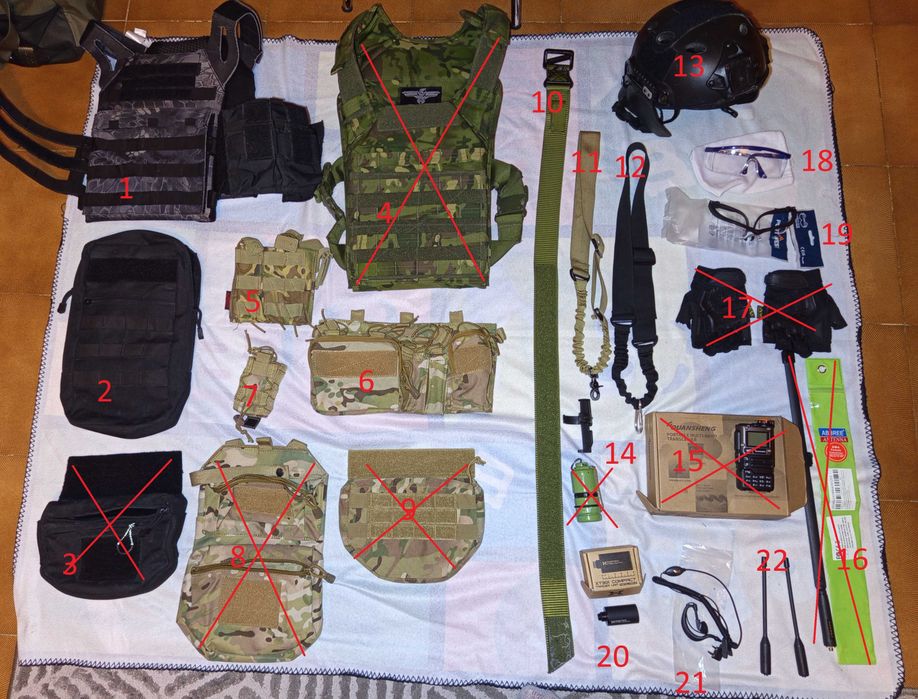 AIRSOFT colete replicas acessórios rádio