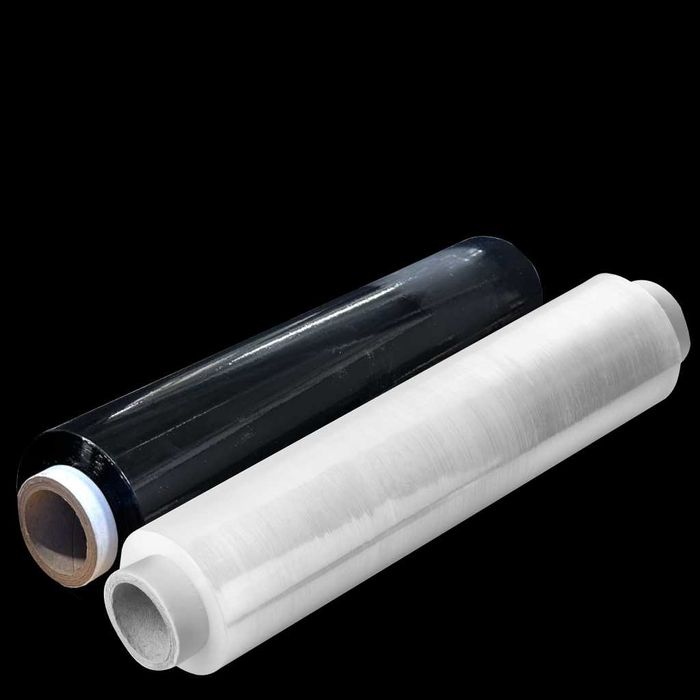 Czarna folia STRETCH 2,7 kg netto + folia transparent  2.7 kg netto