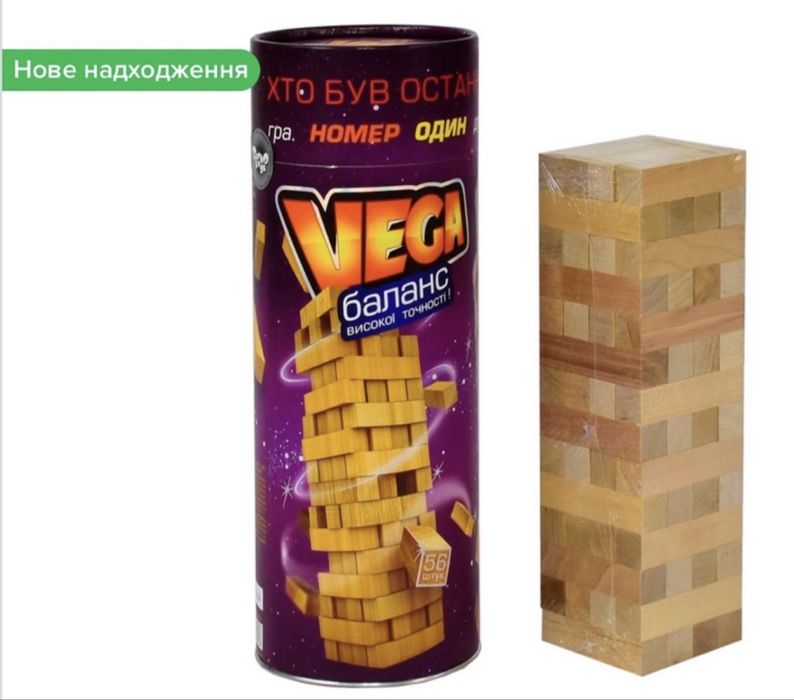 Настільна гра "Пізанська вежа" Danko toys з дерева 56 елементів