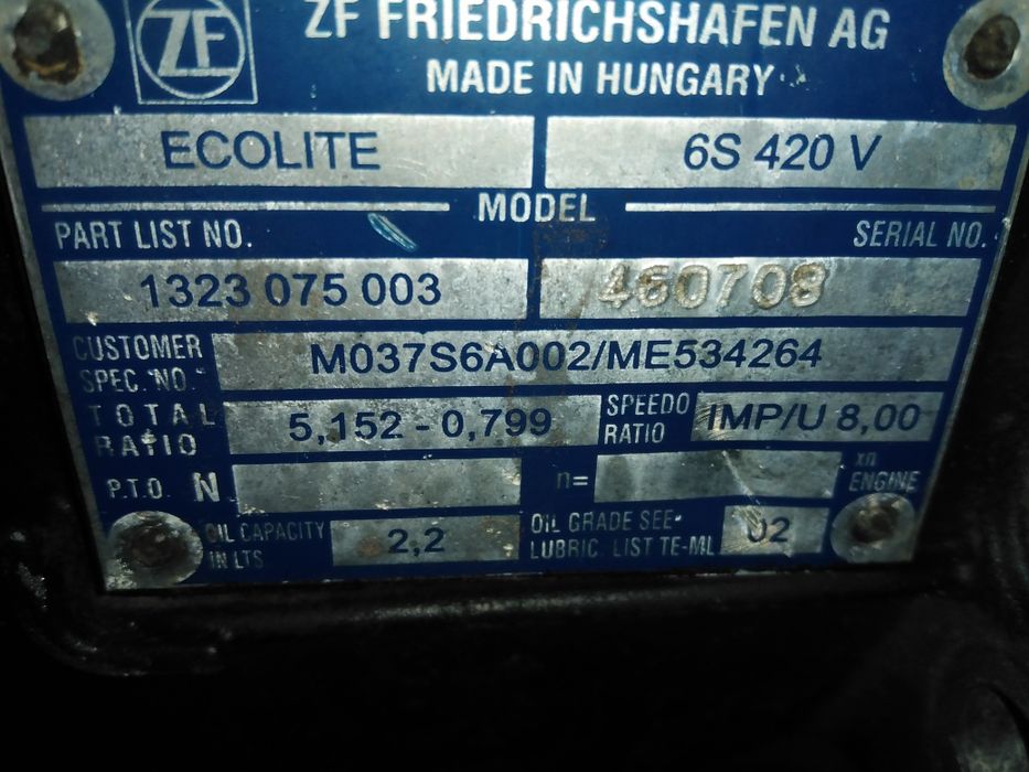 Caixa de velocidades zf fuso