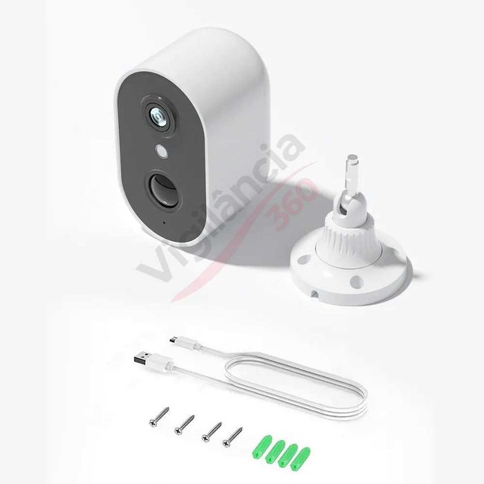 Câmara de Vigilância WiFi Sem Fios Bateria Full HD Visão Noturna NOVO