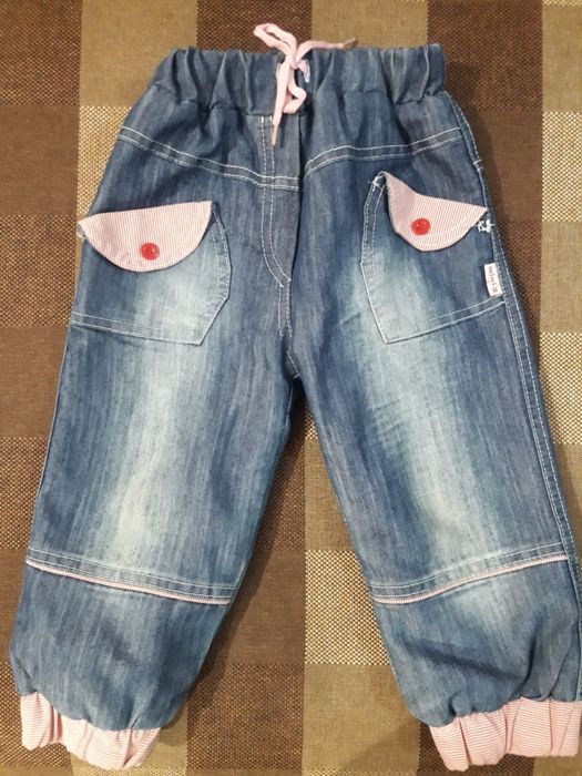 Джинсы для девочки на меху