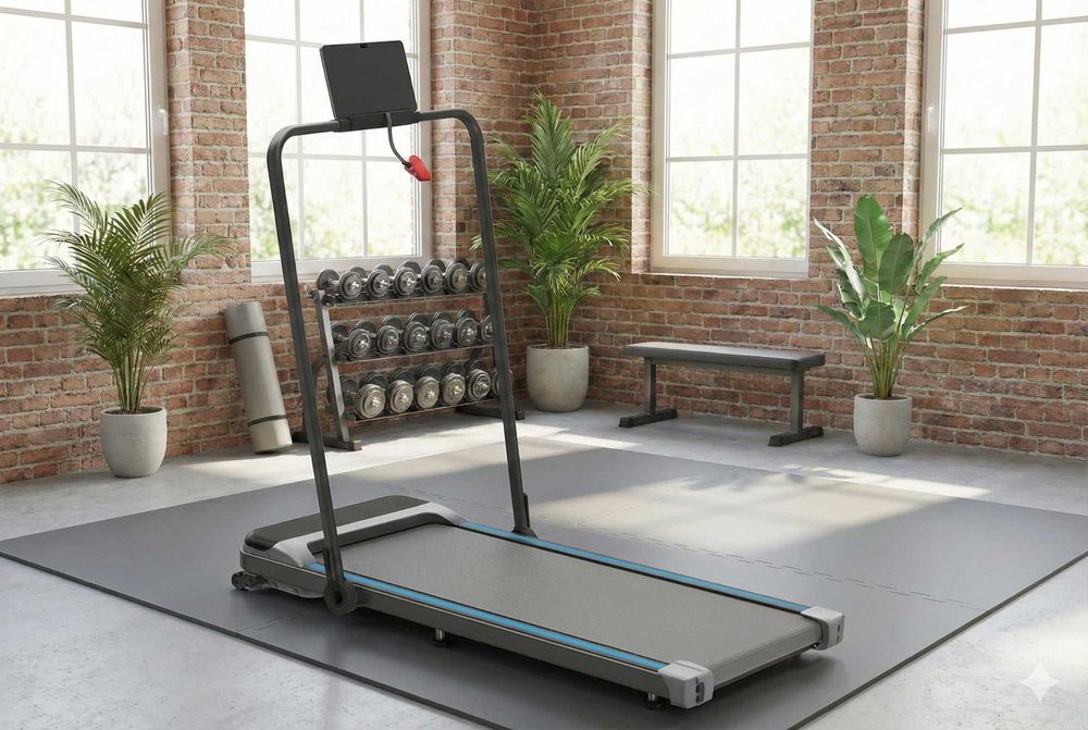 Nowa Bieżnia Domowa 1-12km/h Składana 100kg Regulowana Elektryczna FV