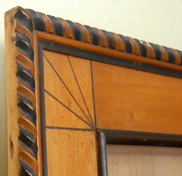 duża stara zabytkowa Biedermeier głęboka prezentacja rama na ikonę box witryna 79x96x12