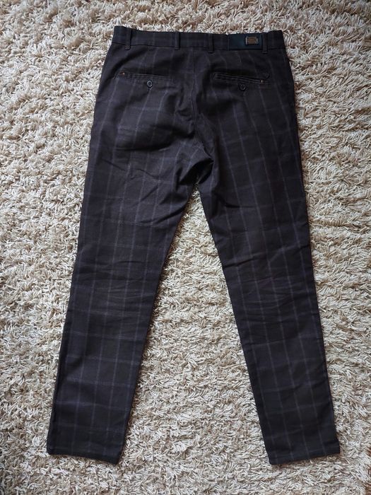 Чоловічі штани в клітинку (коричневі)