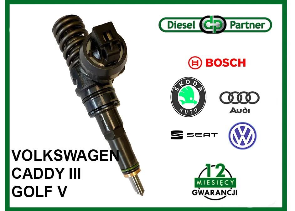 Bosch 038130073AS 0414720224 pompowtryskiwacz do VOLKSWAGEN CADDY III GOLF V