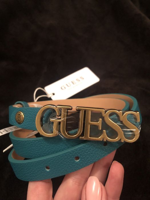Pasek Guess turkus S nowy