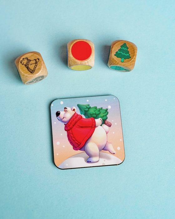 Gra w kości „Złap pierwszy” (Wersję zimową)