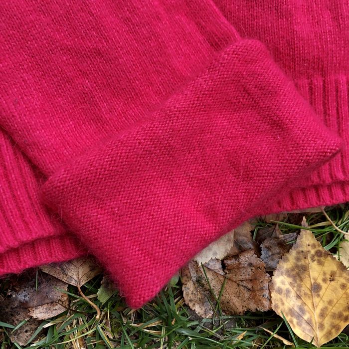 Ciepły sweter różowy z nietoperzem rozmiar 38.