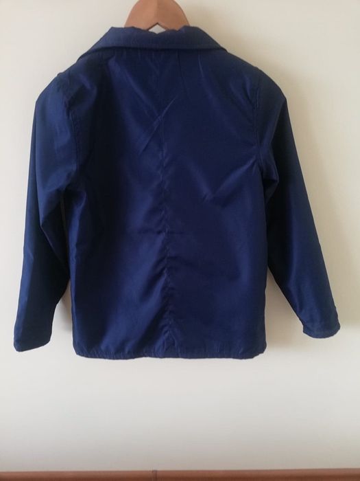 Granatowy dziecięcy dziewczęcy płaszcz przeciwdeszczowy