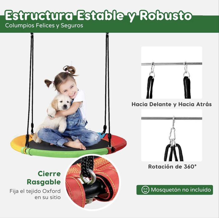 Baloiço infantil com 2 Assentos / crianças e adultos