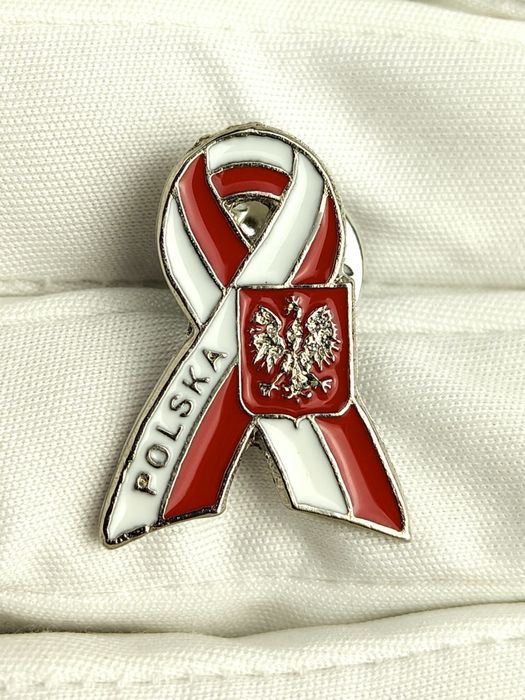 Przypinka broszka patriotyczna godło orzeł orzełek polska flaga herb