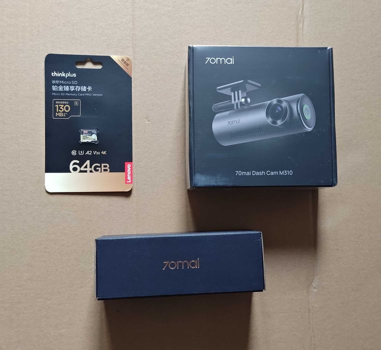 Відеореєстратор 70mai M310+UP03+64Gb комплект