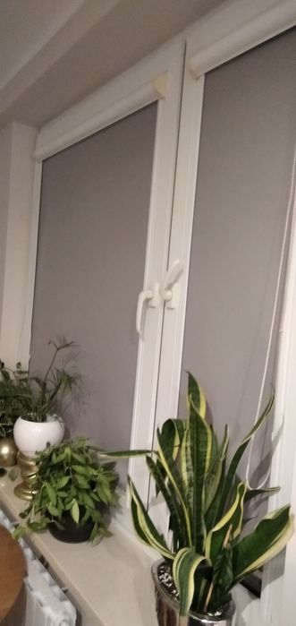 Szare zaciemniające rolety