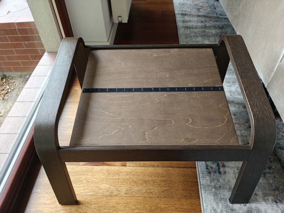 IKEA POÄNG Podnóżek, brązowy